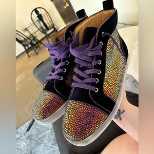 Christian Louboutin purple suede